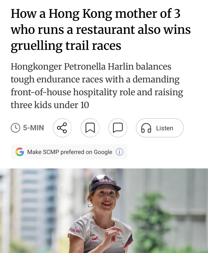 How a Hong Kong mother of 3 who runs a restaurant also wins gruelling trail races