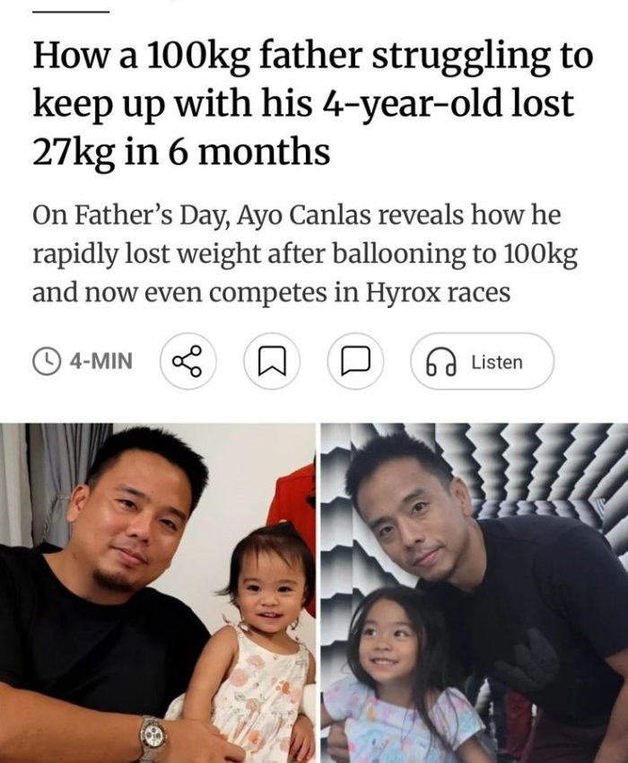 How a 100kg father struggling to keep up with his 4-year-old lost 27kg in 6 months